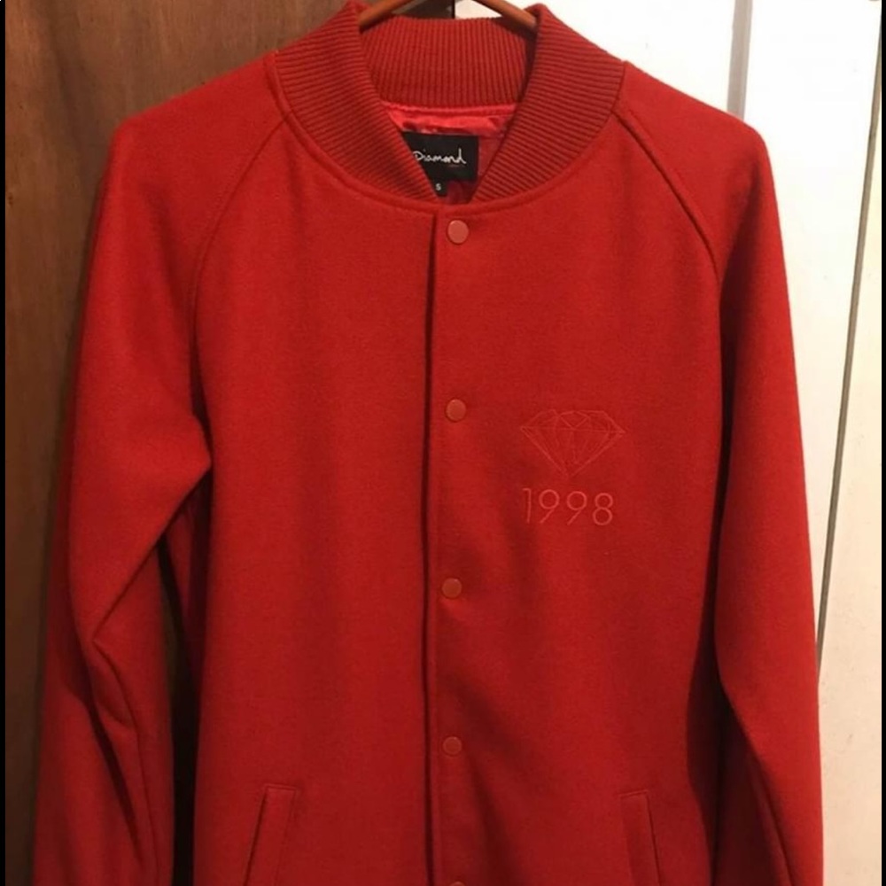 Diamond supply co varsity jacket small